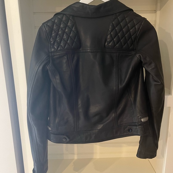 All Saints Women’s Cargo Leather Biker Jacket - Picture 2 of 16